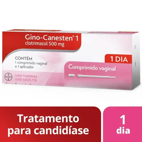 GINO-CANESTEN 500MG 1 COMPRIMIDOS VAGINAL + 1 APLICADOR CLOTRIMAZOL