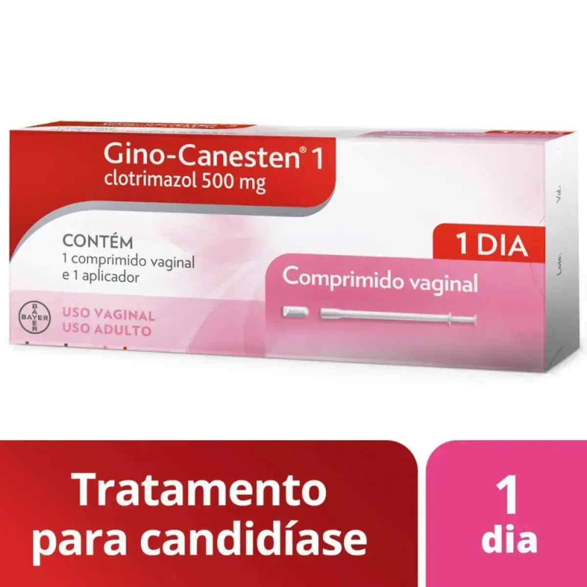 GINO-CANESTEN 500MG 1 COMPRIMIDOS VAGINAL + 1 APLICADOR CLOTRIMAZOL