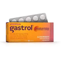 GASTROL 20 PASTILHAS HIDROXIDO DE ALUMINIO + HIDROXIDO DE MAGNESIO + CARBONATO DE CALCIO