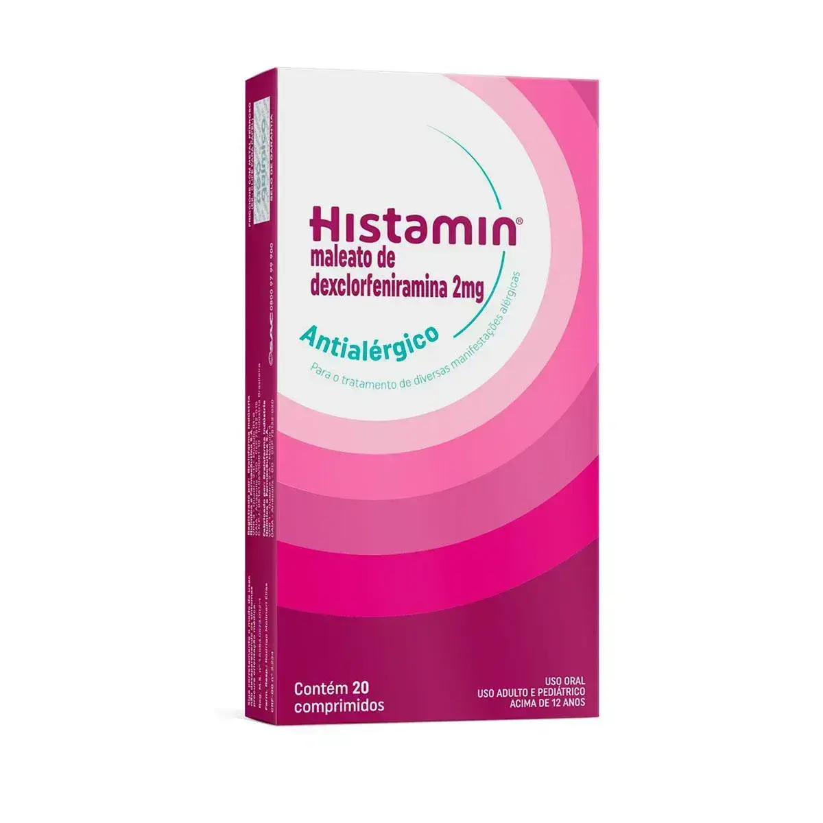 HISTAMIN 2MG 20 COMPRIMIDOS DEXCLORFENIRAMINA