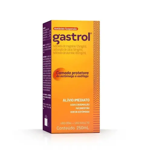 GASTROL 250ML HIDROXIDO DE ALUMINIO + HIDROXIDO DE MAGNESIO + CARBONATO DE CALCIO