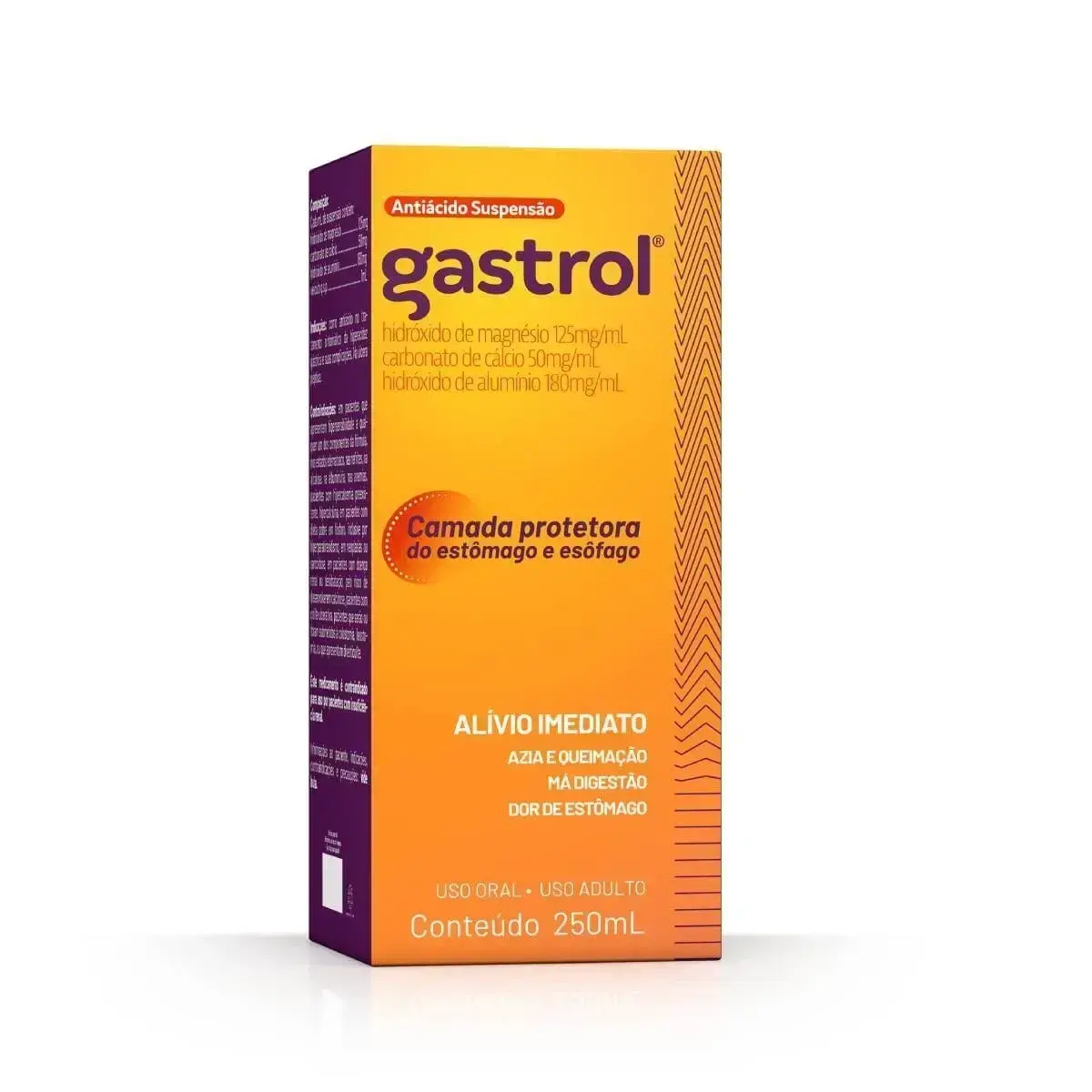 GASTROL 250ML HIDROXIDO DE ALUMINIO + HIDROXIDO DE MAGNESIO + CARBONATO DE CALCIO