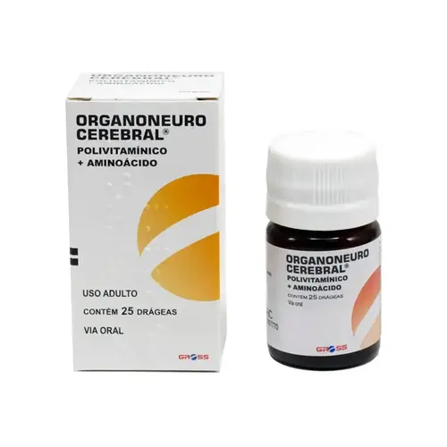ORGANONEURO CEREBRAL 25 DRAGEAS ACIDO GAMAMINOBUTIRICO + ASSOCIACAO