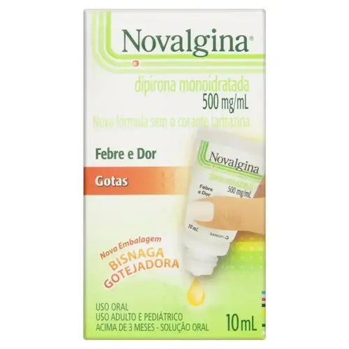 NOVALGINA 500MG GOTAS 10ML DIPIRONA SODICA