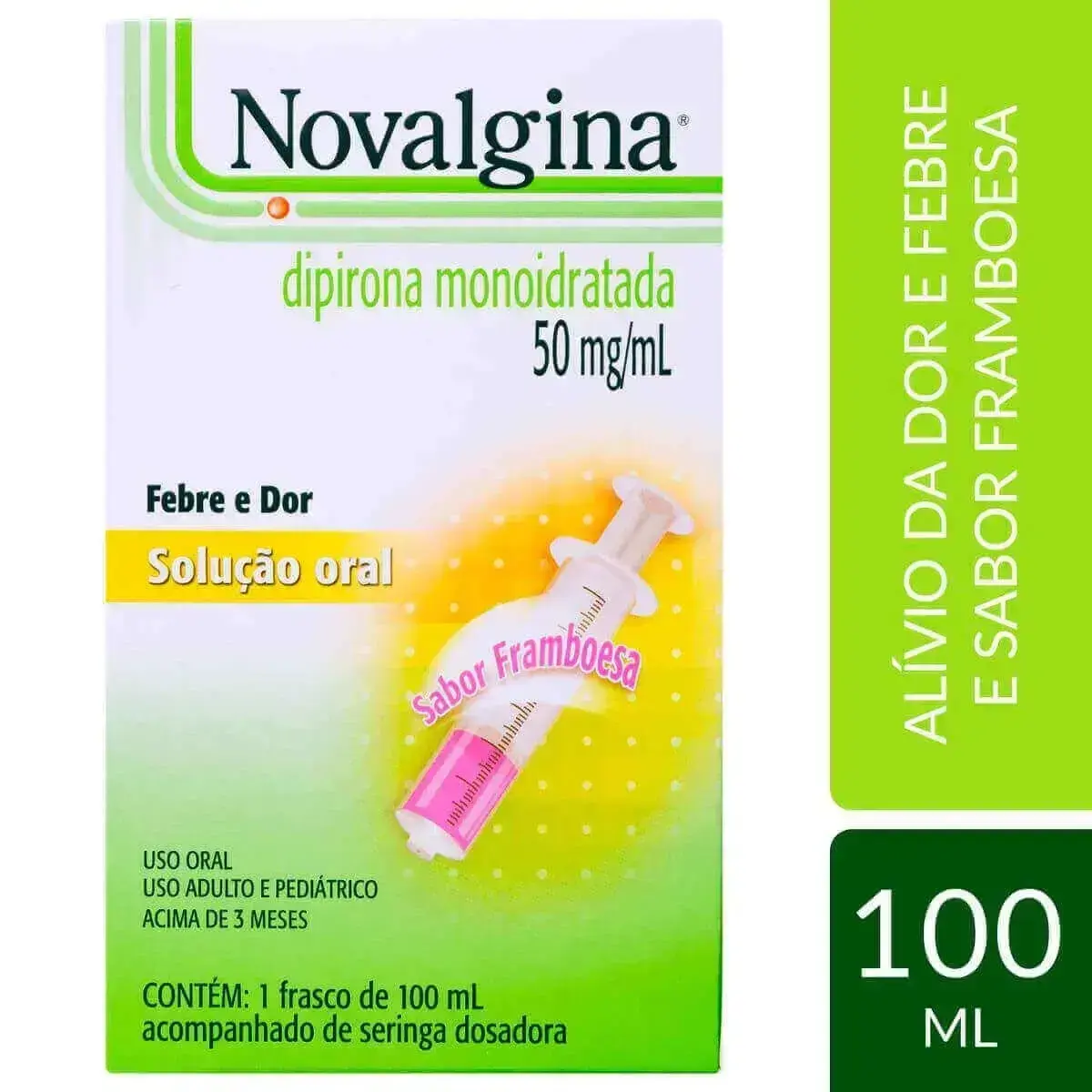 NOVALGINA INFANTIL SOLUCAO ORAL FRAMBOESA 100ML + 1 SERINGA DIPIRONA SODICA