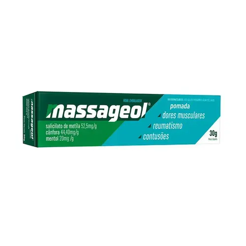 MASSAGEOL POMADA 30GR SALICILATO DE METILA + CANFORA + MENTOL