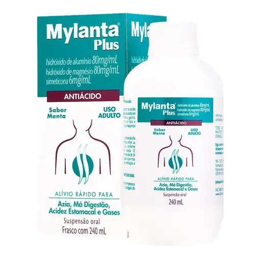 MYLANTA PLUS MENTA 240ML HIDROXIDO DE ALUMINIO + HIDROXIDO DE MAGNESIO + SIMETICONA