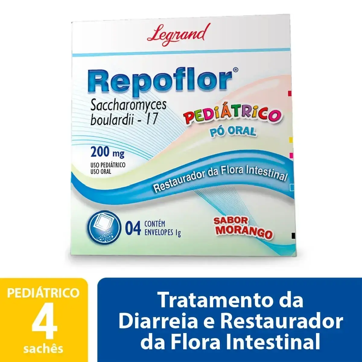 REPOFLOR PED 200MG/G 4 ENVELOPES SACCHAROMYCES BOULARDII