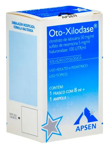 OTO-XILODASE GOTAS 8 ML LIDOCAINA + NEOMICINA SULFATO + HIALURONIDASE