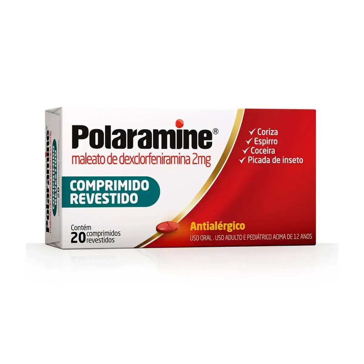 POLARAMINE 2MG 20 COMPRIMIDOS DEXCLORFENIRAMINA