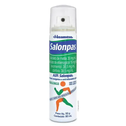 SALONPAS AIR AEROSSOL 80ML SALICILATO DE METILA + CANFORA + MENTOL