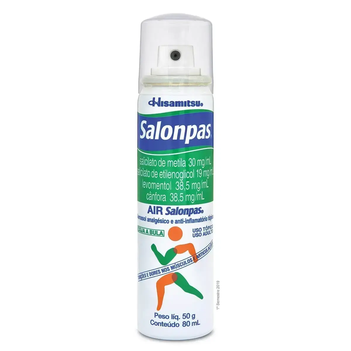 SALONPAS AIR AEROSSOL 80ML SALICILATO DE METILA + CANFORA + MENTOL