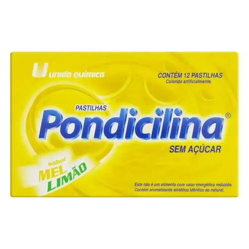 PONDICILINA MEL/LIMAO 12PAST SEM ACUCAR CETALCONIO CLORETO + CETILPIRIDINIO CLORETO