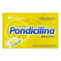 PONDICILINA MEL/LIMAO 12PAST SEM ACUCAR CETALCONIO CLORETO + CETILPIRIDINIO CLORETO