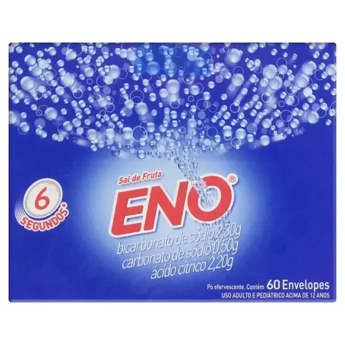 SAL DE FRUTA ENO TRADICIONAL ENVELOPE DUPLO BICARBONATO DE SODIO + CARBONATO DE SODIO + ACIDO CITRICO