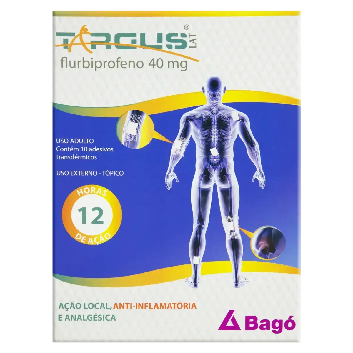 TARGUS LAT 40MG 10 ADESIVOS TRANSDERMICOS FLURBIPROFENO