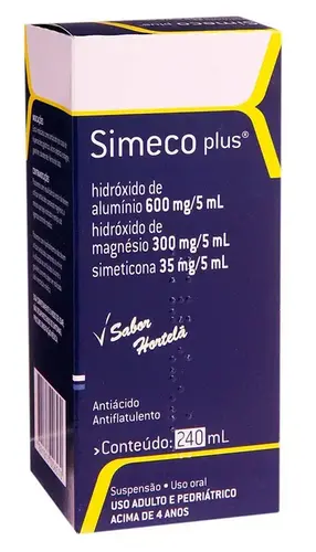 SIMECO PLUS SUSPENSAO 240ML SABOR HORTELA HIDROXIDO DE ALUMINIO