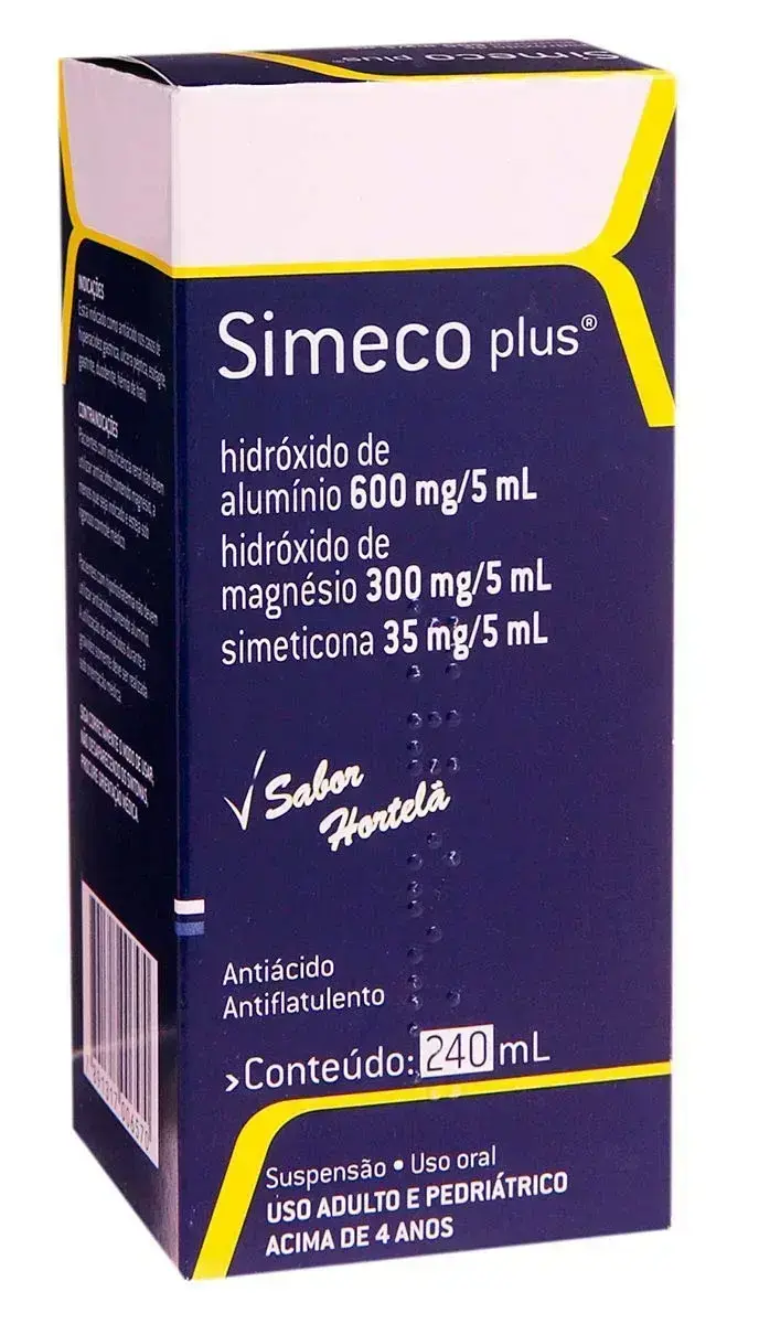 SIMECO PLUS SUSPENSAO 240ML SABOR HORTELA HIDROXIDO DE ALUMINIO