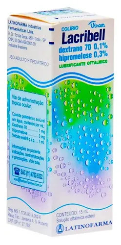LACRIBELL 15ML SOLUCAO OFTALMICA DEXTRANA + ASSOCIACAO