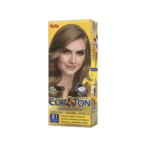 TINTURA COR&TON 8.1 LOURO CINZA CLARO