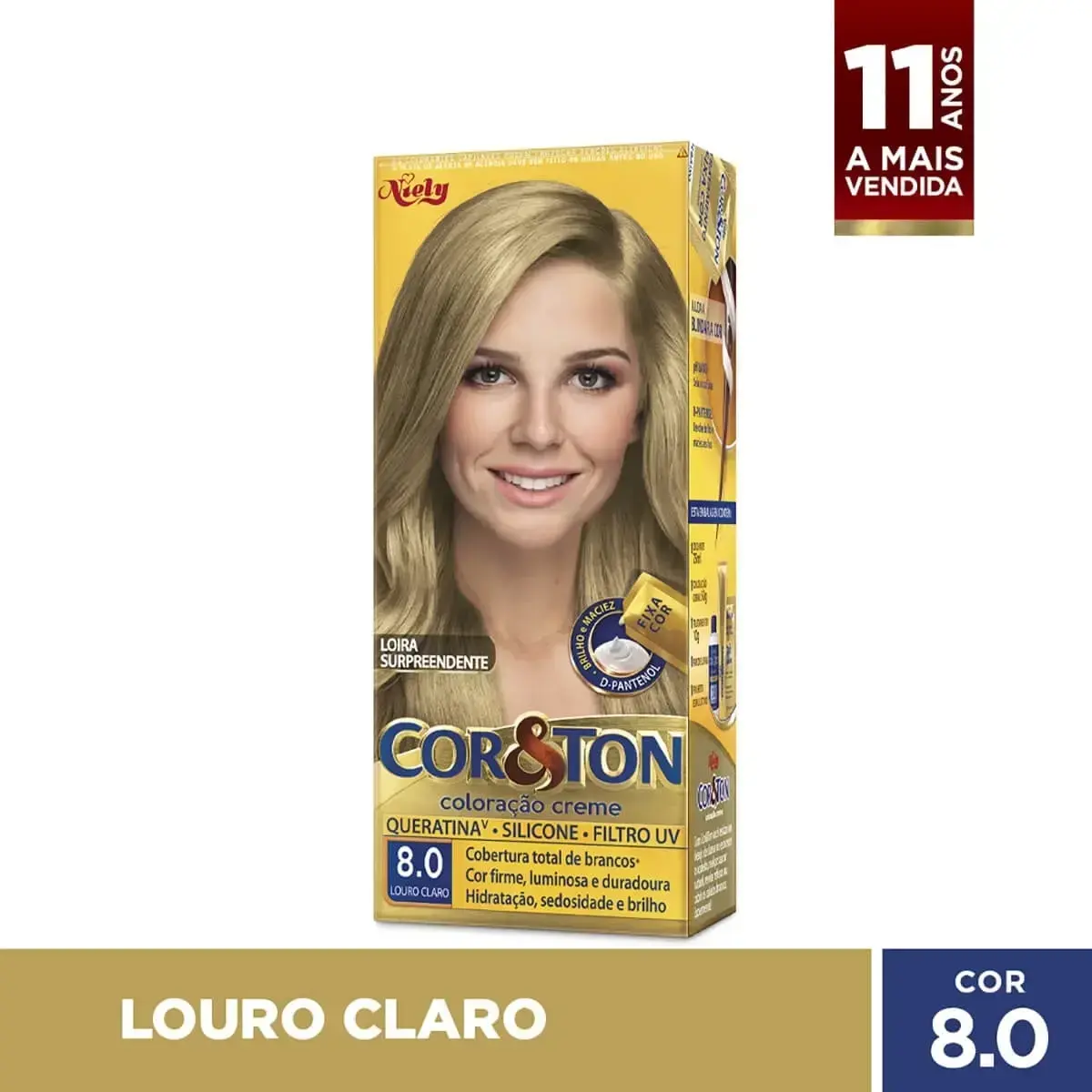 TINTURA COR&TON 8.0 LOURO CLARO