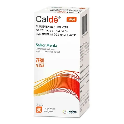 CALDE 60 COMPRIMIDOS MASTIGAVEIS CALCIO + VITAMINA  D + MAGNESIO