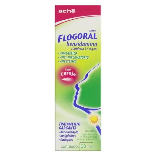 FLOGORAL SPRAY CEREJA 30ML BENZIDAMINA CLORIDRATO