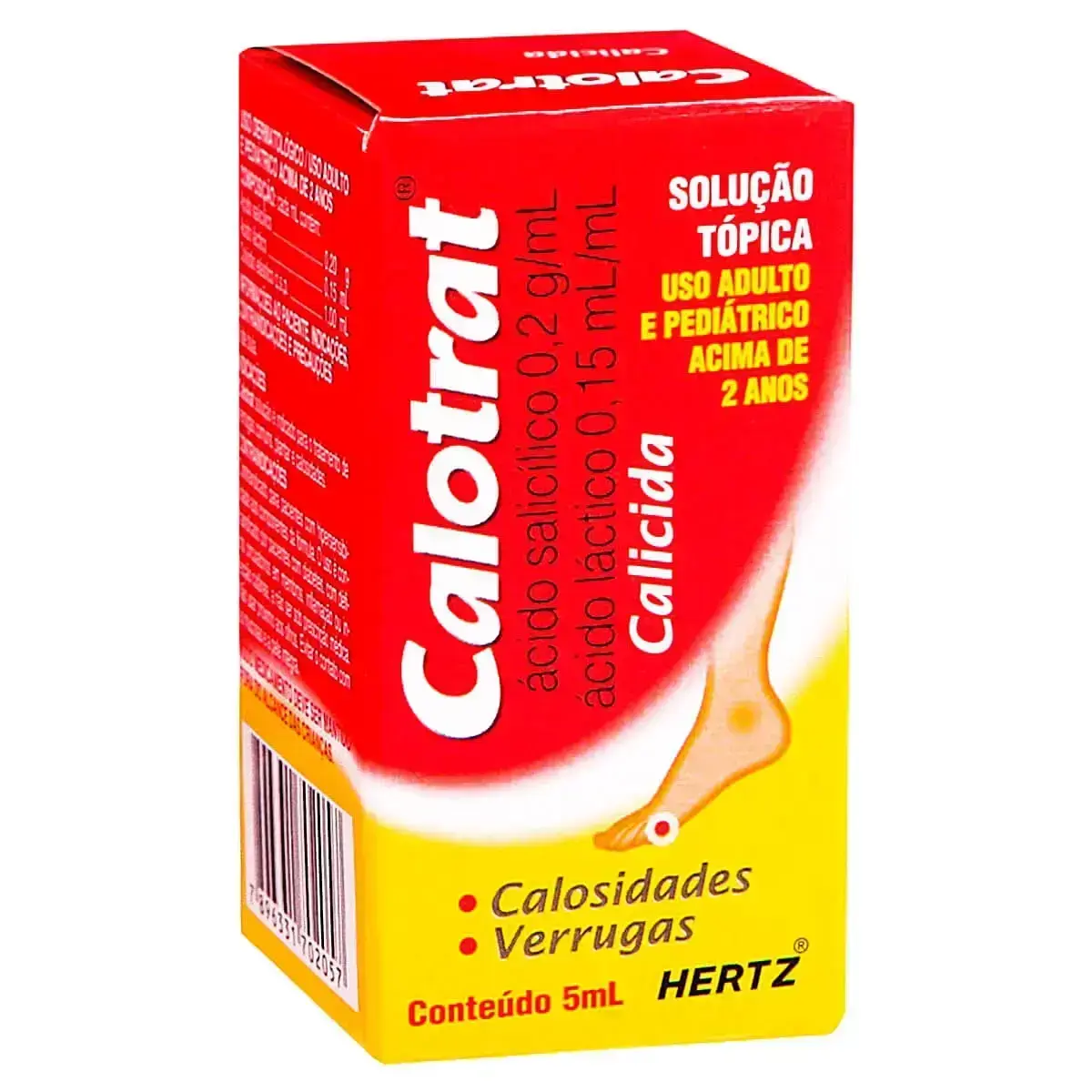 CALOTRAT SOLUCAO 5ML HERTZ ACIDO SALICILICO