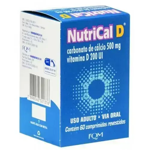 NUTRICAL D 500MG+2MG 60 COMPRIMIDOS CARBONATO DE CALCIO + VITAMINA D