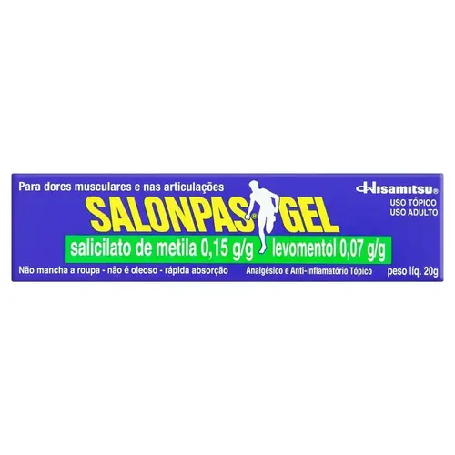 SALONPAS GEL 20GR SALICILATO DE METILA + CANFORA + MENTOL