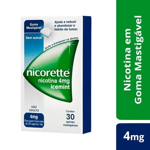 NICORETTE 4MG 30GOMAS ICE MINT NICOTINA