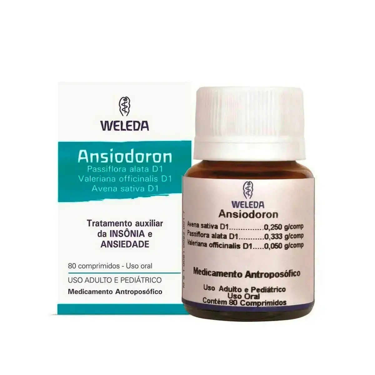 ANSIODORON 80 COMPRIMIDOS WELEDA AVENA SATIVA + PASSIFLORA ALATA + VALERIANA OFFICINALIS
