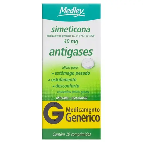 SIMETICONA 40MG 20 COMPRIMIDOS GENERICO MEDLEY SIMETICONA