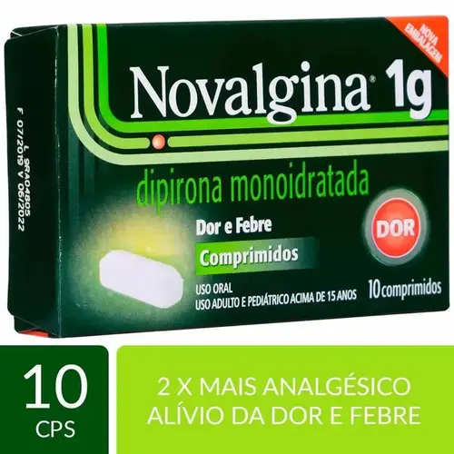NOVALGINA 1GR 10 COMPRIMIDOS DIPIRONA SODICA