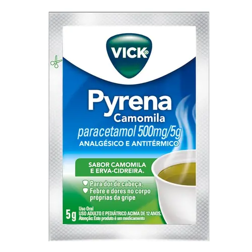 VICK PYRENA CAMOMILA SACHE 5GR MENTOL + CANFORA + OLEO DE EUCALIPTO