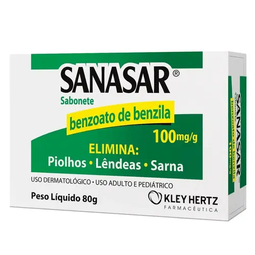 SABONETE SANASAR 100MG/G 80GR BENZILA BENZOATO