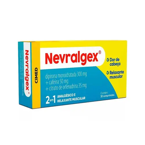 NEVRALGEX 30 COMPRIMIDOS ORFENADRINA CITRATO + DIPIRONA + CAFEINA