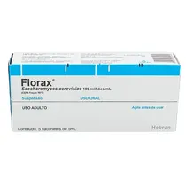 FLORAX SM ADULTO 5 FLACONETES 5ML SACCHAROMYCES CEREVISIAE