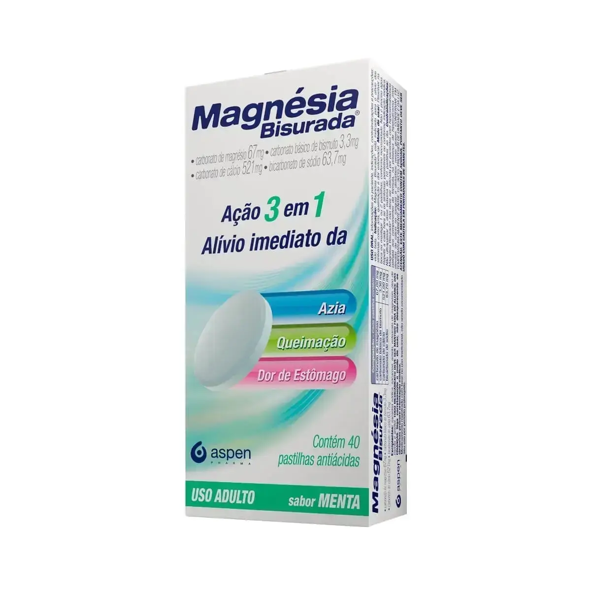 MAGNESIA BISURADA 40 PASTILHAS