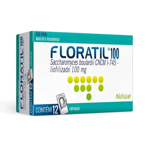 FLORATIL 100MG 12 CAPSULAS SACCHAROMYCES BOULARDII