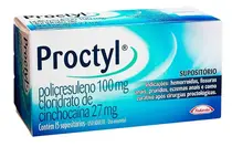 PROCTYL 100MG+27MG 15 SUPOSITORIOS POLICRESULENO + CINCHOCAINA