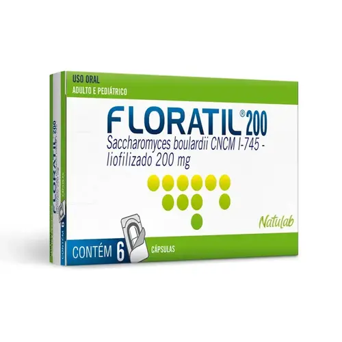 FLORATIL 200MG 6 CAPSULAS SACCHAROMYCES BOULARDII