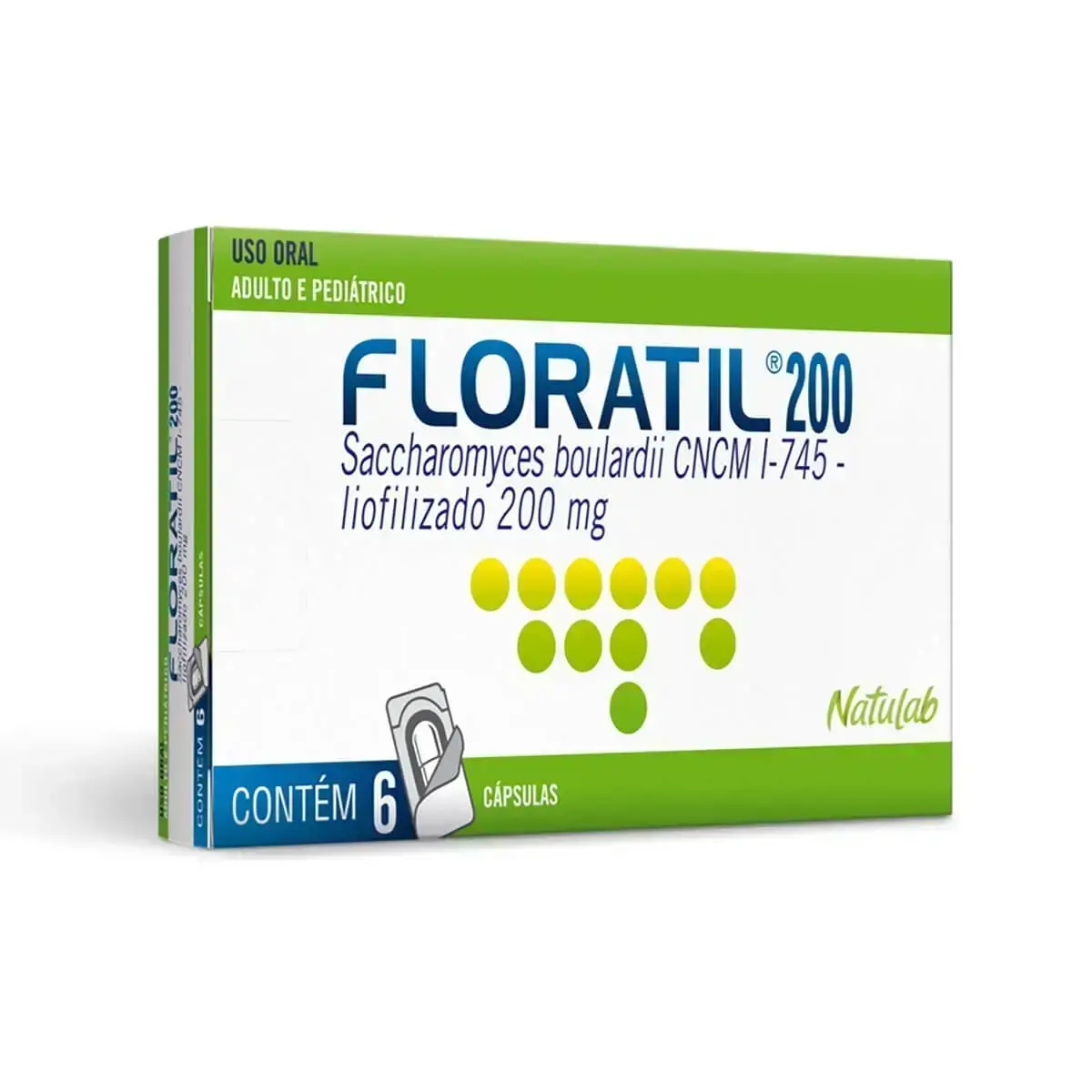 FLORATIL 200MG 6 CAPSULAS SACCHAROMYCES BOULARDII