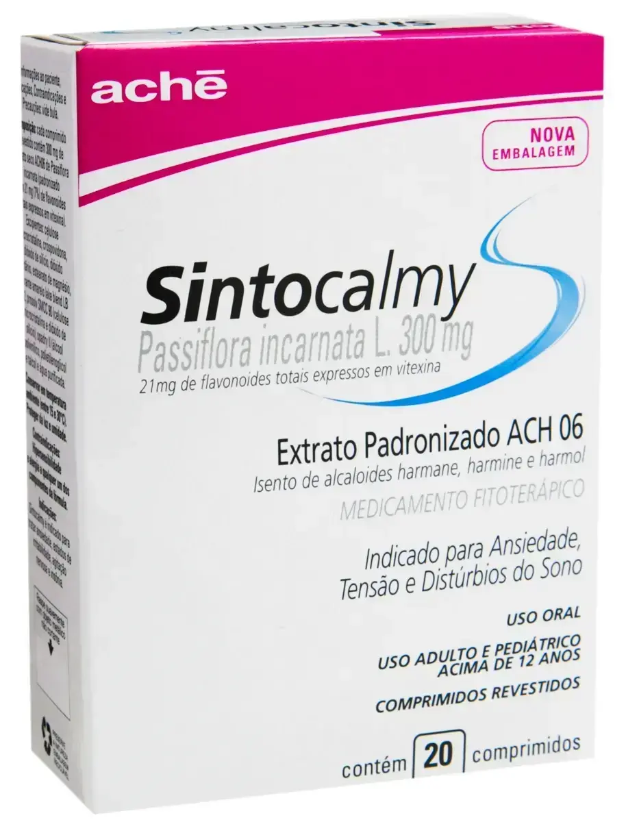 SINTOCALMY 300MG 20 COMPRIMIDOS PASSIFLORA INCARNATA + ASSOCIACAO