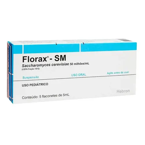 FLORAX SM PEDIATRICO 5 FLACONETES 5ML SACCHAROMYCES CEREVISIAE