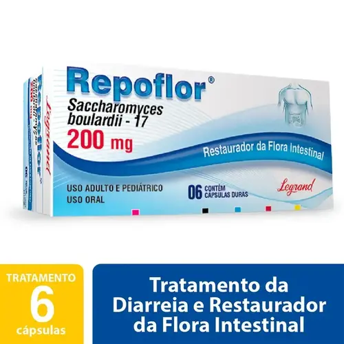 REPOFLOR 200MG 6 CAPSULAS SACCHAROMYCES BOULARDII
