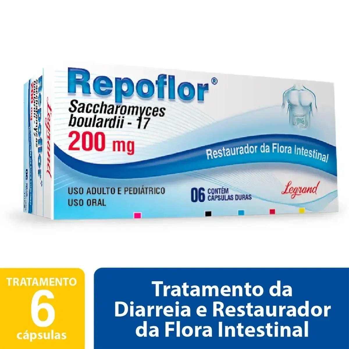 REPOFLOR 200MG 6 CAPSULAS SACCHAROMYCES BOULARDII