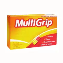 MULTIGRIP 20 CAPSULAS MULTILAB PARACETAMOL + CLORFENIRAMINA + FENILEFRINA