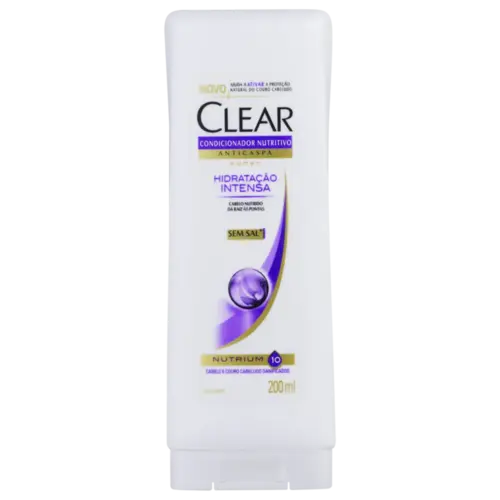 CONDICIONADOR ANTICASPA CLEAR HIDRATACAO INTENSA 200ML