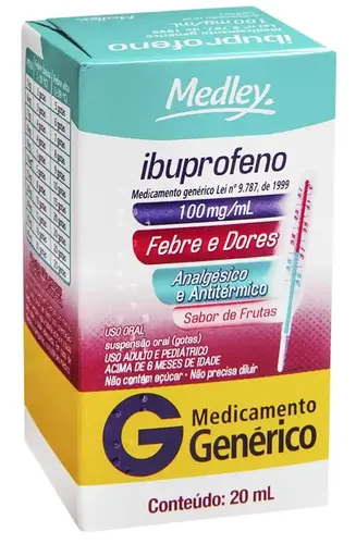 IBUPROFENO 100MG 20ML GENERICO MEDLEY IBUPROFENO